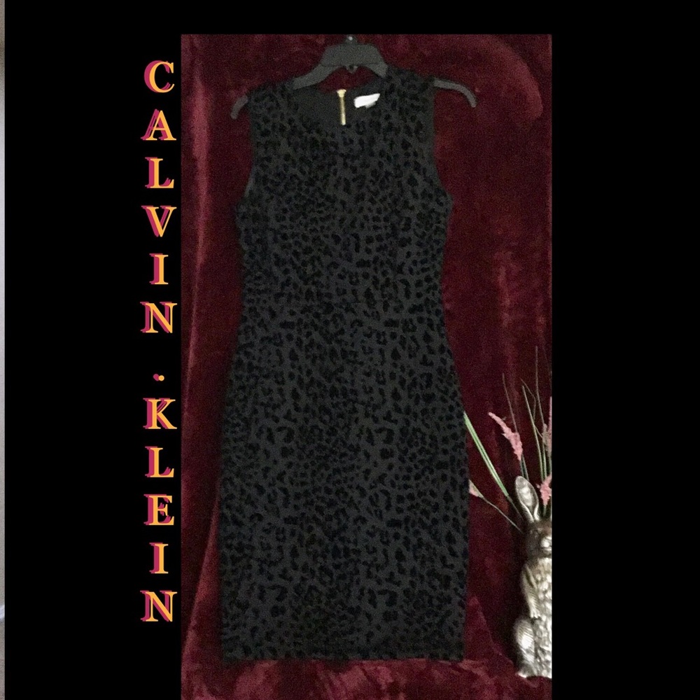 🖤CALVIN KLEIN BLACK ANIMAL PRINT DRESS 💫